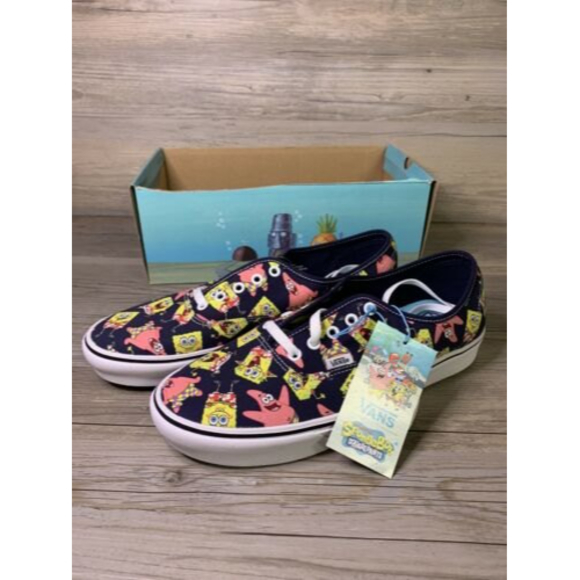 Vans SpongeBob SquarePants X Comfycush Authentic AlohaBob Mens 10.5 New W Box